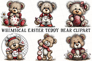 Whimsical Easter Teddy Bear Clipart, an Illustration by OK Design (Thumbnail 2 of 6)