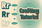 Becham 3D, a Sans Serif Font by Craft Supply Co. (Thumbnail 3 of 8)