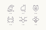 Animals - Outline Icons & Logos, a Branding & Logo Template by Paulina Sara Design (Thumbnail 3 of 12)