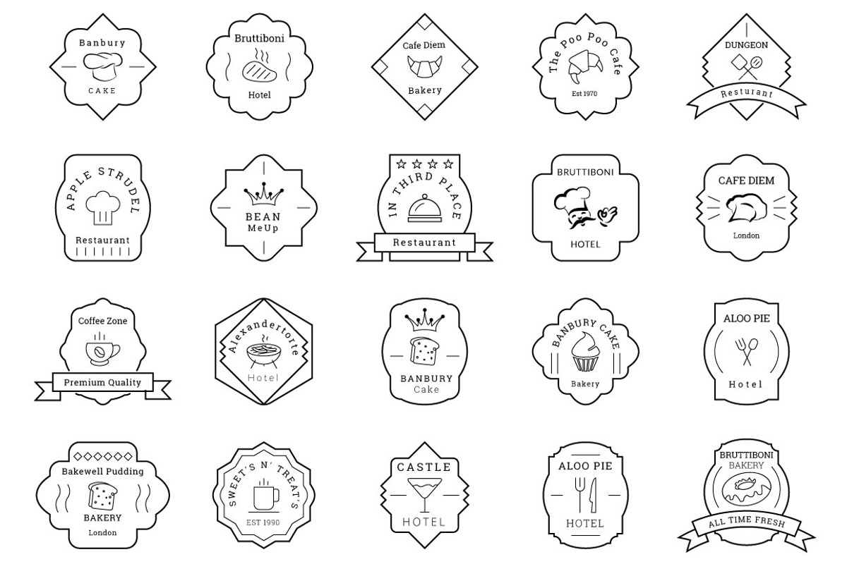 85 Cafe, Bakery, Hotel Badges/Labels preview 3
