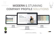 Modern Company Profile PowerPoint, a Presentation Template by SlideSalad (Thumbnail 1 of 37)