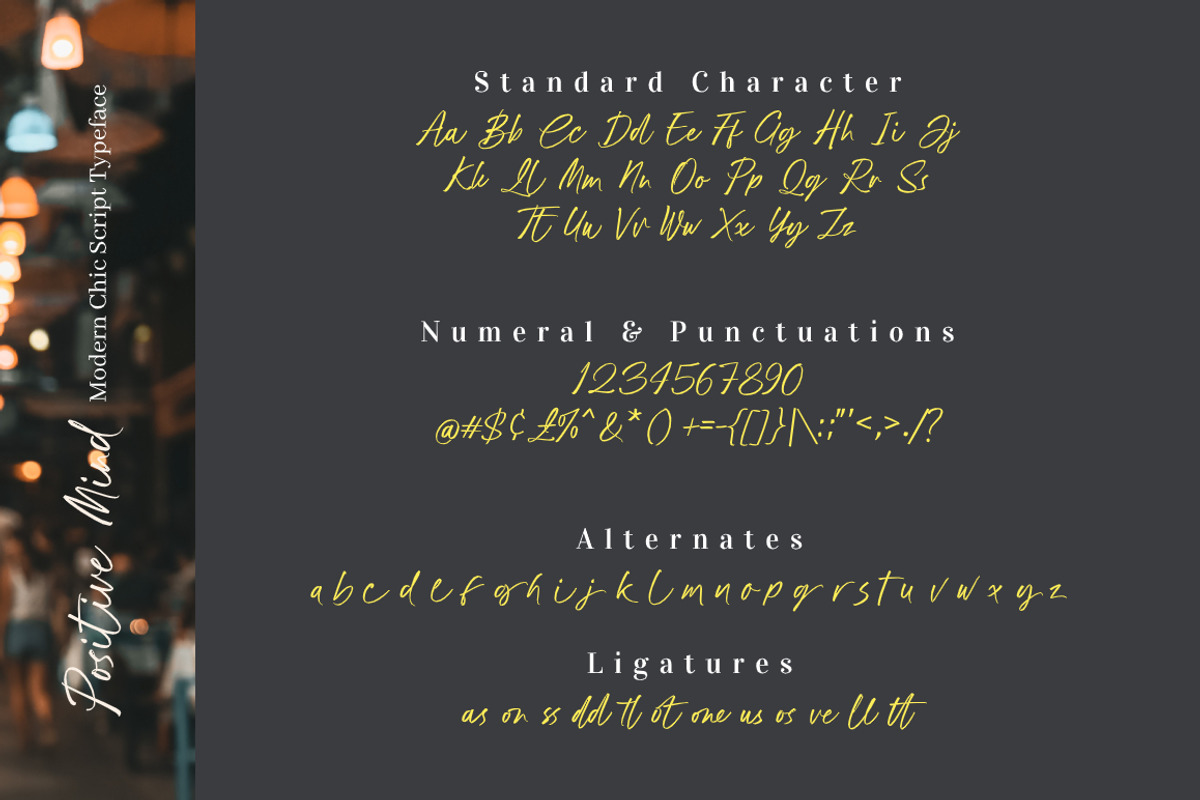 Positive Mind - Modern Chic Script, a Script Font by DoubleZ Studio (Photo 8 of 11)