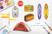 Road trip watercolor set, an Illustration by Nastilustra (Thumbnail 4 of 7)