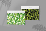 Banana palm leaves pattern. Vector., a Pattern Graphic by Anna Smirnova (Thumbnail 2 of 6)