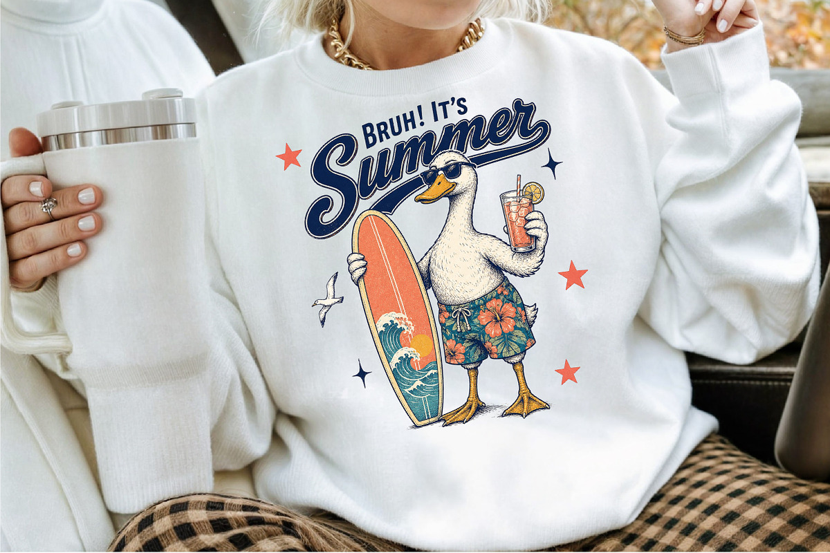 Bruh Its Summer Duck PNG, an Object Illustration by Sublimation Artist (Photo 2 of 9)