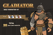 Male Gladiator Character KIT, an Illustration by Diditpranata (Thumbnail 1 of 9)