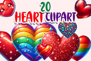 Heart Clipart PNG Bundle, an Illustration by M9 Design (Thumbnail 1 of 7)