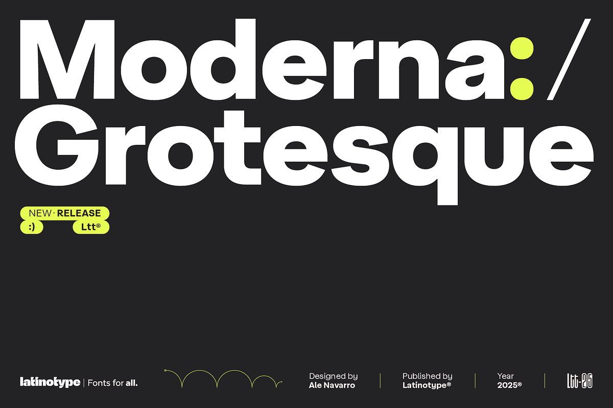 Moderna Grotesque, a Sans Serif Font by Latinotype (Photo 1 of 14)