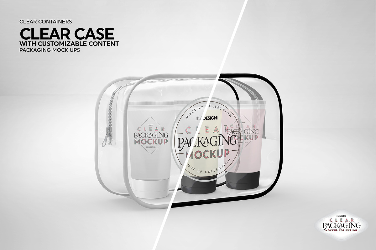 Clear Zipper Case Packaging Mockup, a Cups & Container Mockup by INCDesign (Photo 6 of 10)