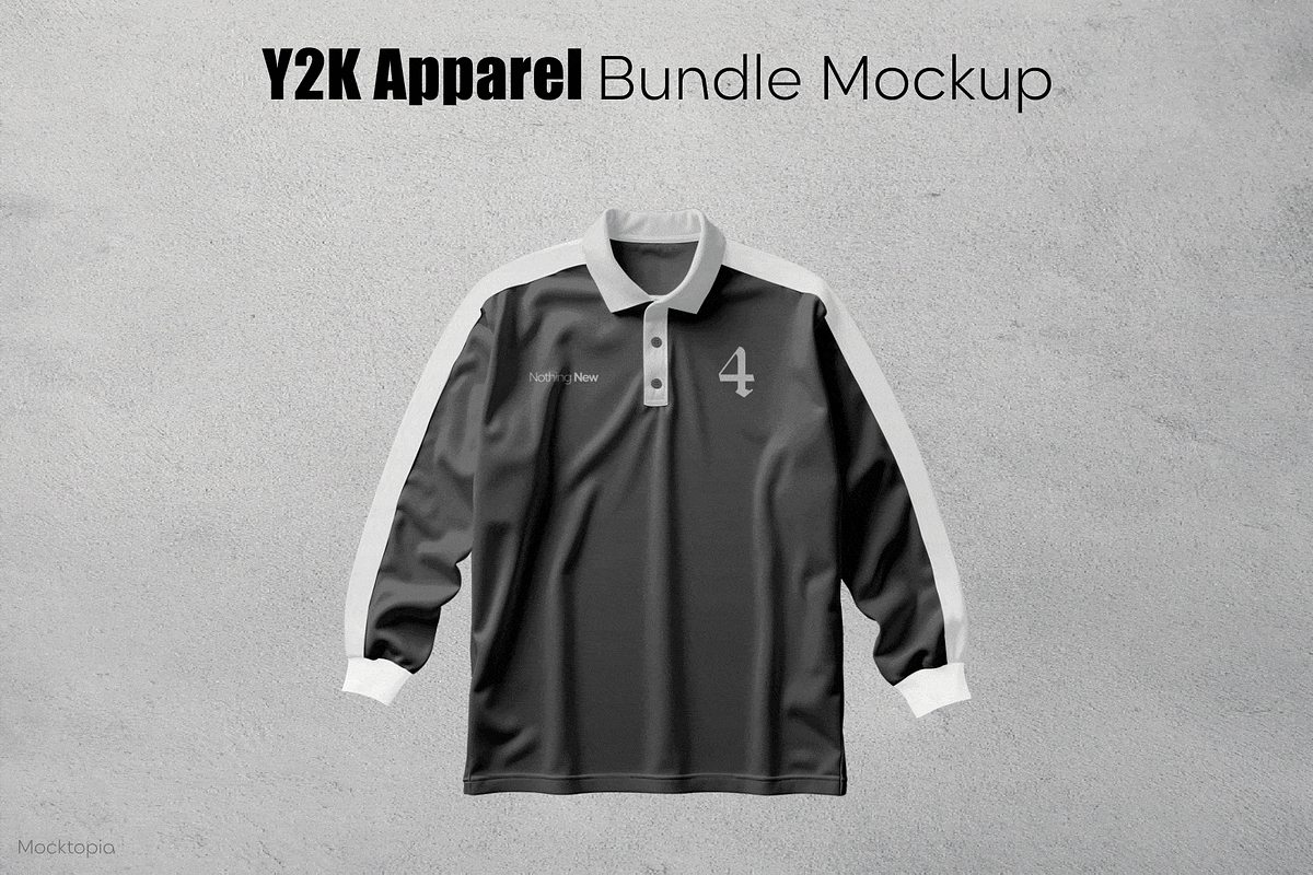 Y2K Apparel Mockup Bundle, a Shirt Mockup by Mocktopia (Photo 1 of 13)