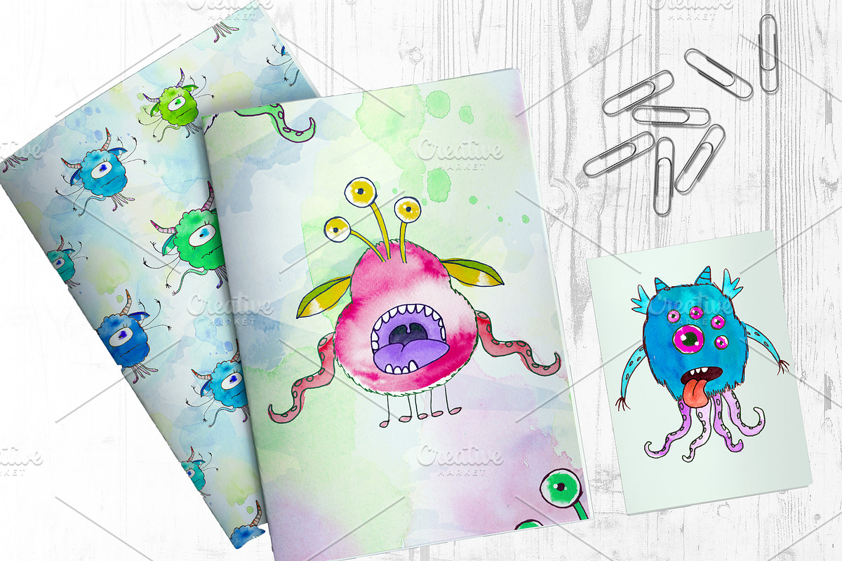 Watercolor monsters creator, a Person Illustration by Tanya Vollar (Photo 5 of 8)