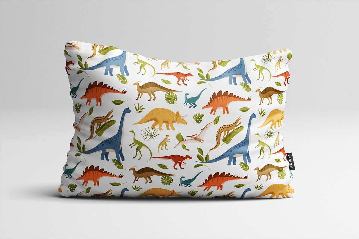 Cute dinosaurs seamless patterns, a Pattern Graphic by Good Studio (Photo 5 of 7)