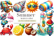 Summer Clipart Bundle, a Seasonal Illustration by DreamArtGraphic (Thumbnail 1 of 4)
