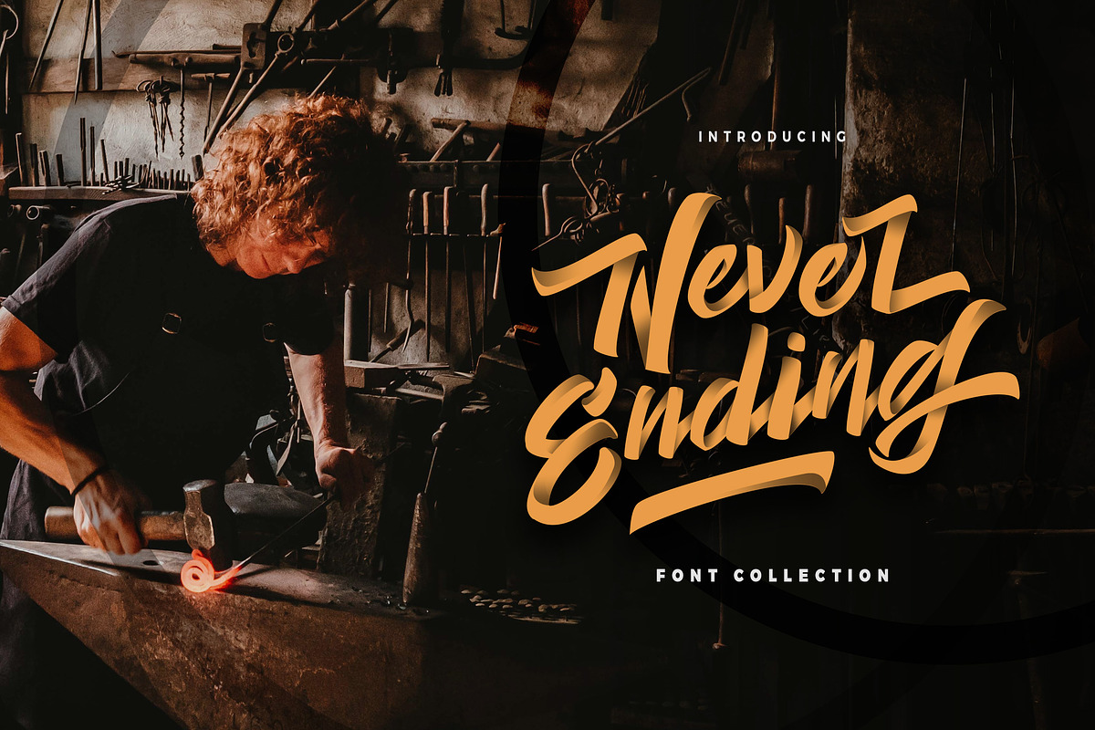 Never Ending - Vintage Script, a Script Font by Inspiratype (Photo 1 of 10)