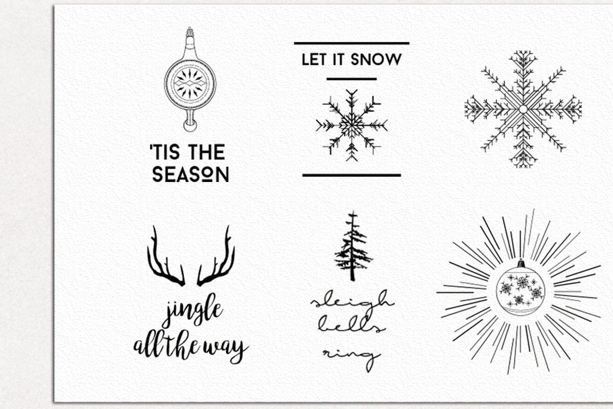 Vintage Christmas Card Badges Pack, a Templates & Theme by Aloha Philly (Photo 6 of 6)