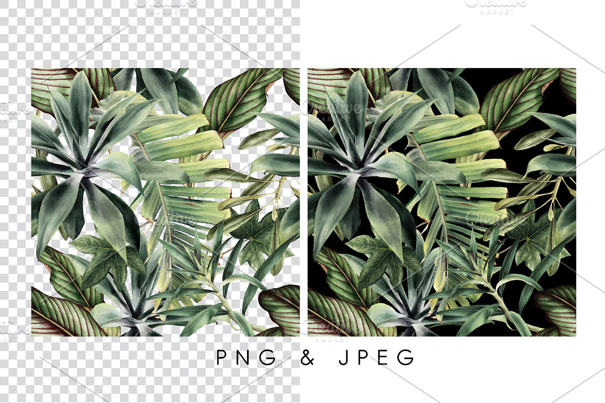 Seamless tropical patterns, a Pattern Graphic by ollalya (Photo 10 of 17)