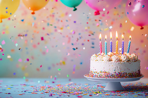 Celebration with a cheerful birthday, a Photo by Pavel_design