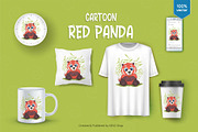 Big cartoon red panda. Tshirt, PNG., an Animal Illustration by KENO Mascots (Thumbnail 3 of 4)