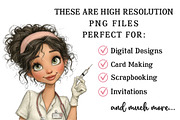 Whimsical Nurse PNG Clipart, an Illustration by OK Design (Thumbnail 4 of 6)
