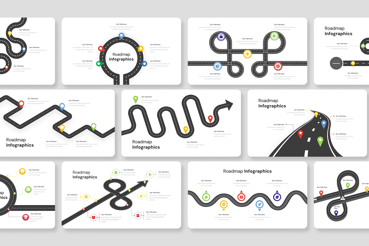 Basic Roadmap Infographic PowerPoint, a Presentation Template by Premast (Photo 3 of 4)