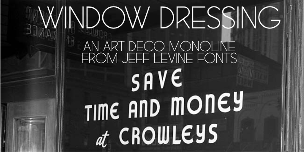 Window Dressing JNL, a Sans Serif Font by Jeff Levine Fonts