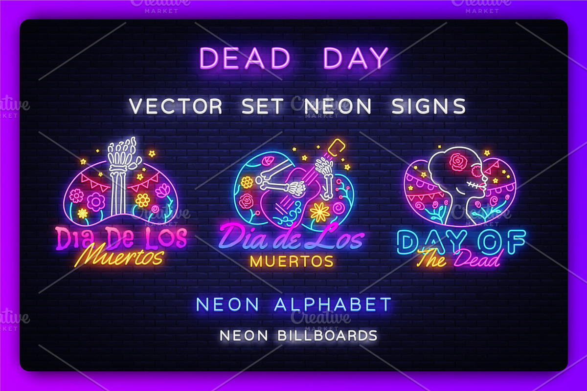 Dead Day Neon Signs, a Decorative Illustration by Soifer Design (Photo 1 of 2)