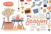 Cozy autumn: fall season graphic set, a Decorative Illustration by Lana Sham (Thumbnail 1 of 14)
