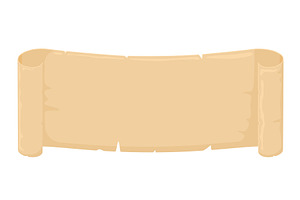A large beige parchment scroll lies, a Texture Illustration by Woters little shop