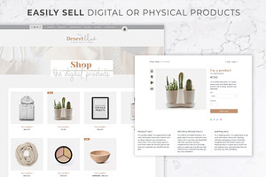 Wix Website Template Desert Blue