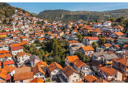 Houses in residential district of