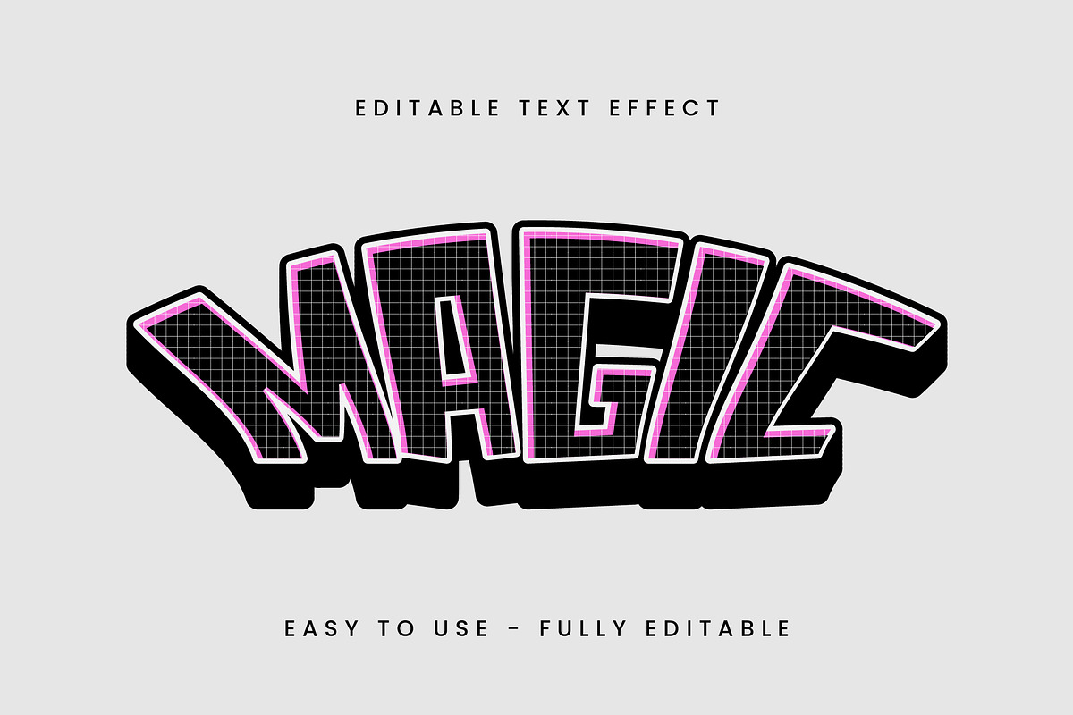 Retro Grid Text Effect