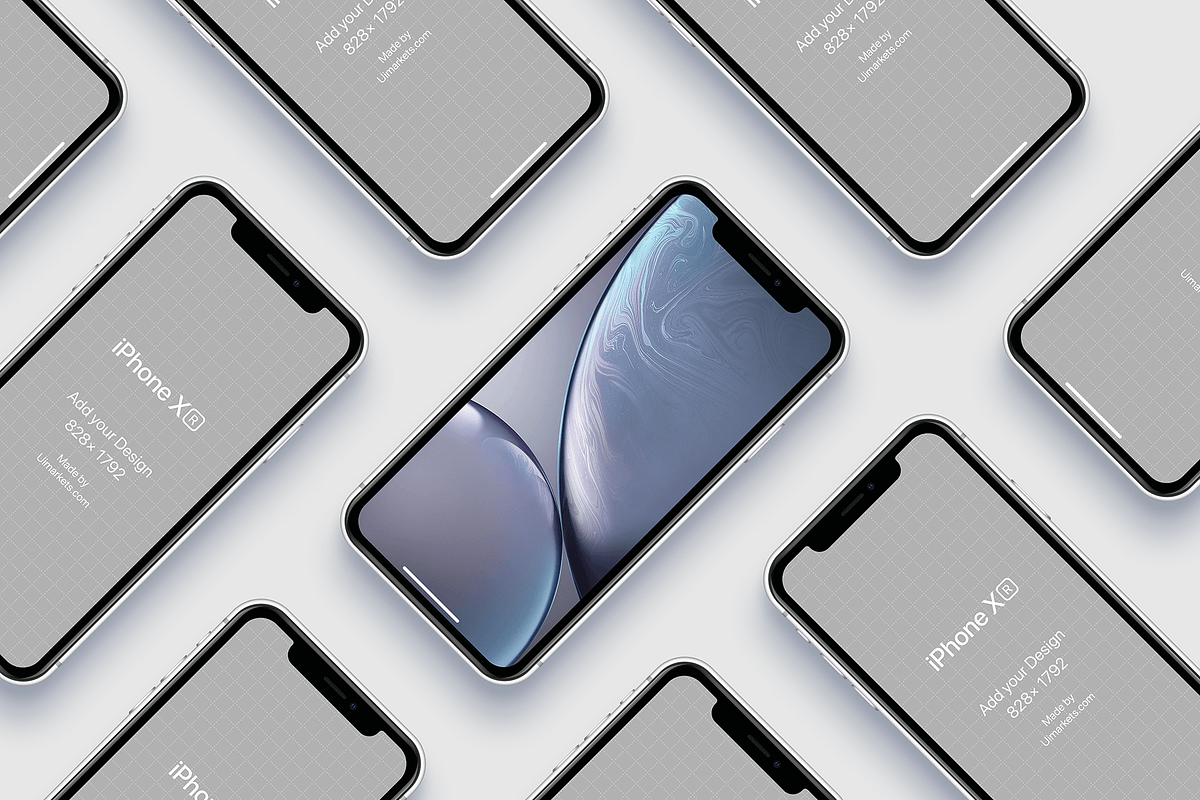 iPhone XS, XR Mockups PSD & Sketch, an iPhone Mockup by Ui Markets (Photo 7 of 27)