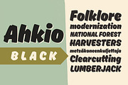 Ahkio Black, a Font by Mika Melvas (Thumbnail 1 of 6)