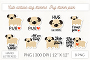 Cute dog stickers. Puppy Christmas, an Object Graphic by Let's Art (Thumbnail 10 of 24)