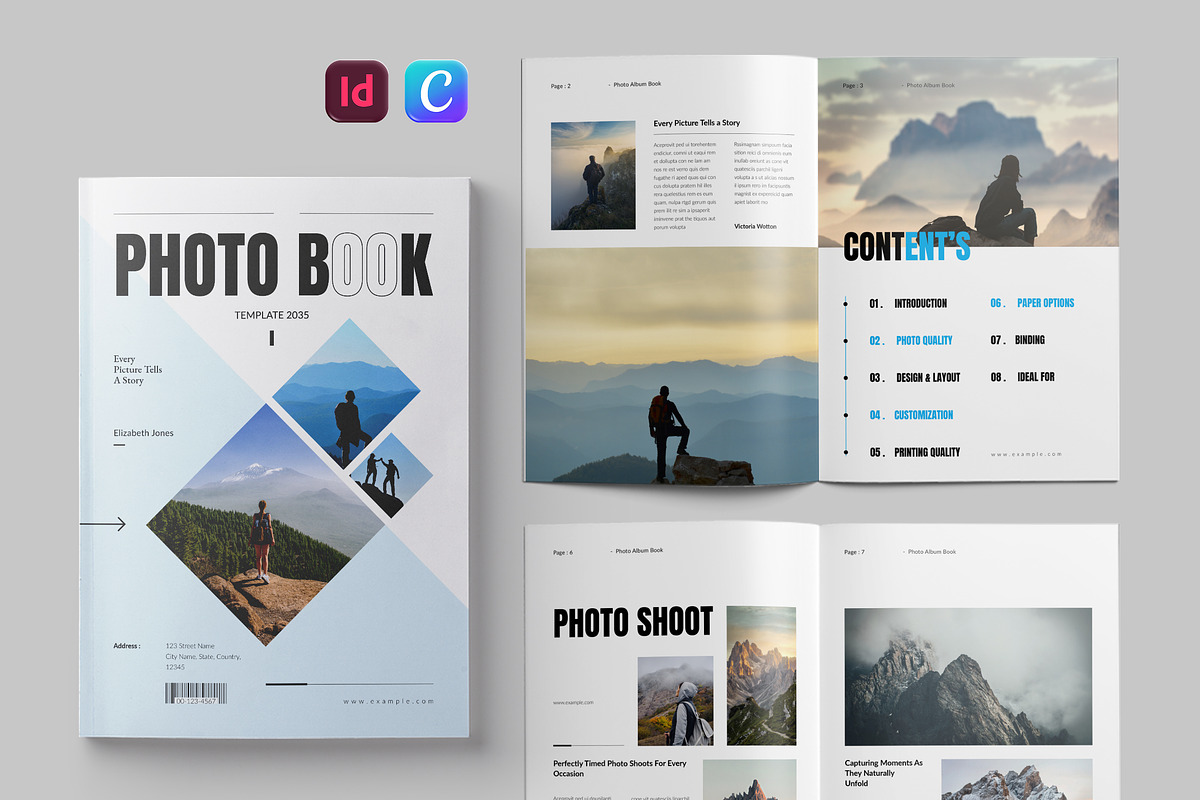 Photo Book Landscape Layout, a Brochure Template by Pixelpick (Photo 1 of 9)