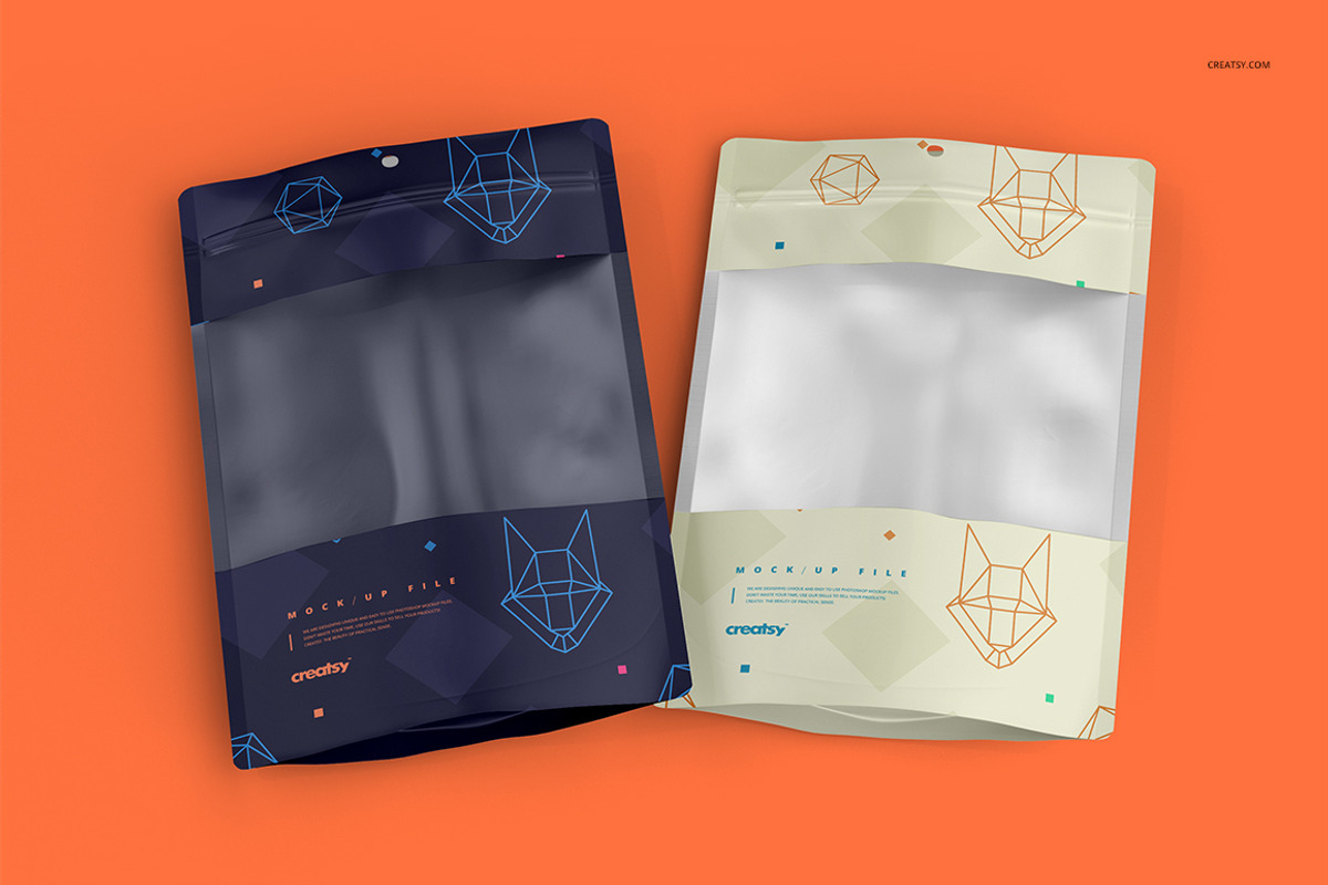 Plastic Window Bag Mockup Set, a Packaging Mockup by creatsy2 (Photo 2 of 7)
