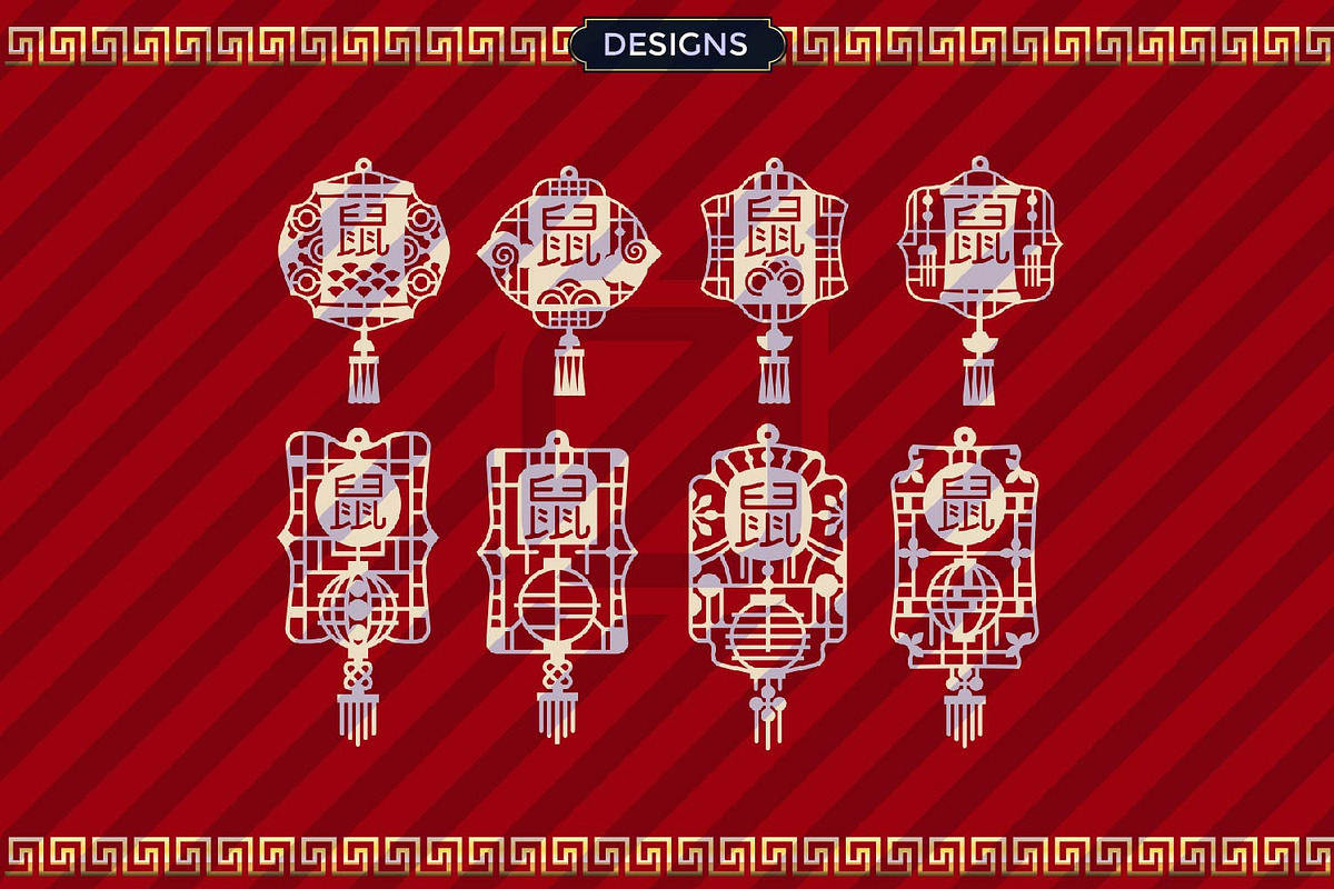 Chinese New Year Decorations SVG, an Illustration by defarmerdesign (Photo 5 of 7)