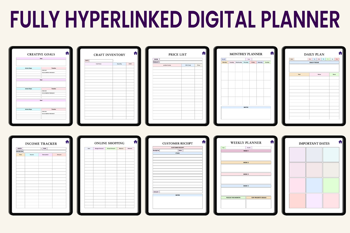 2026 Digital Planner for Craft, a Stationery Template by Designmela01 (Photo 6 of 7)