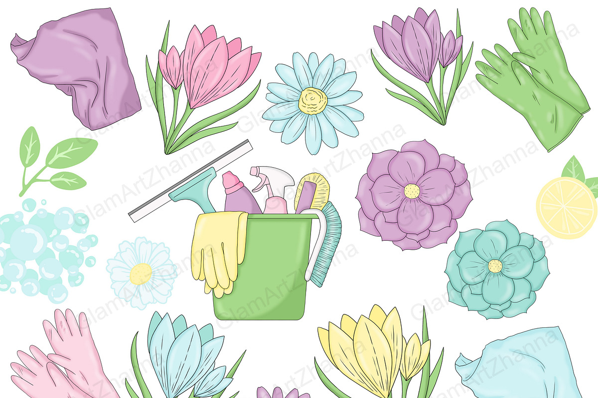Cleaning Clipart, an Object Illustration by GlamArtZhanna (Photo 5 of 5)