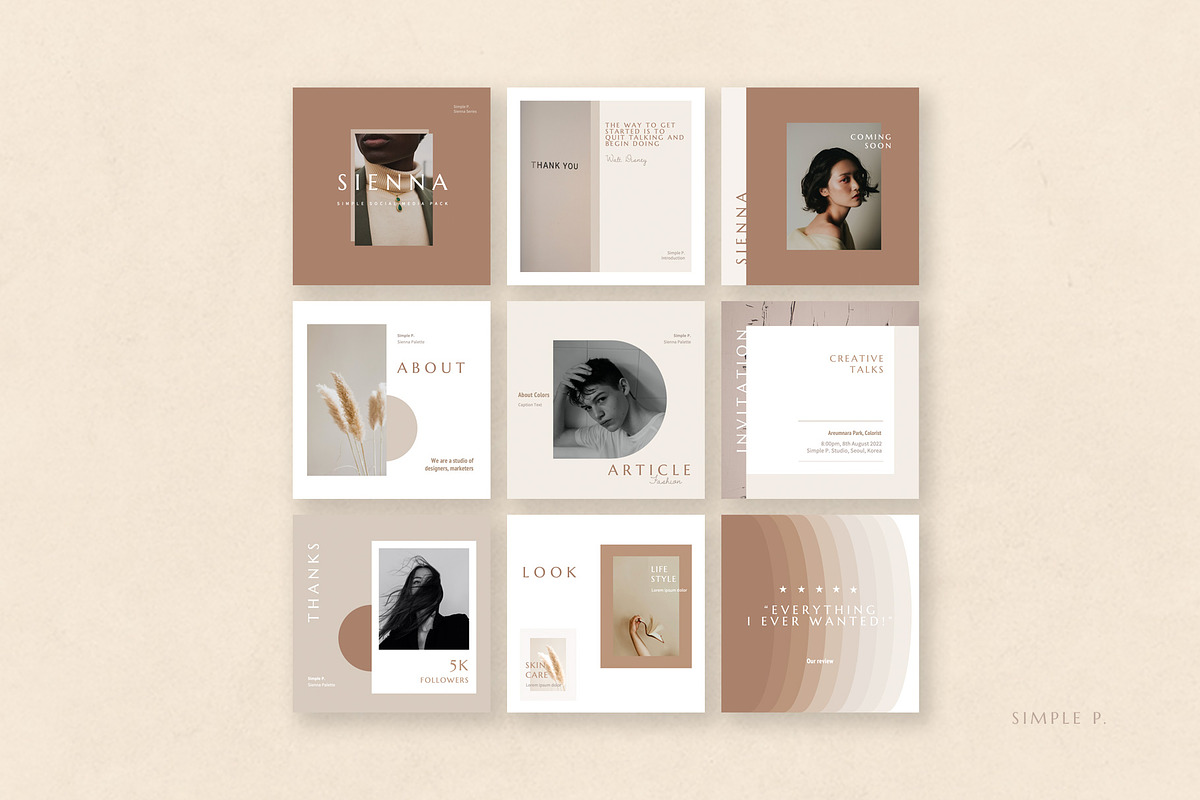 Sienna Palette Pack, a Social Media Template by Simple P. (Photo 8 of 11)