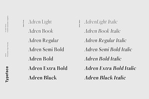 Adren - A Modern & Refined Typeface