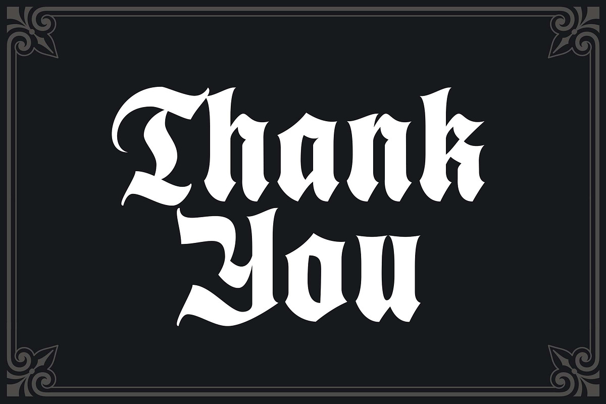 Bladge a Modern Blackletter Font, a Blackletter Font by Blankids Studio (Photo 12 of 12)