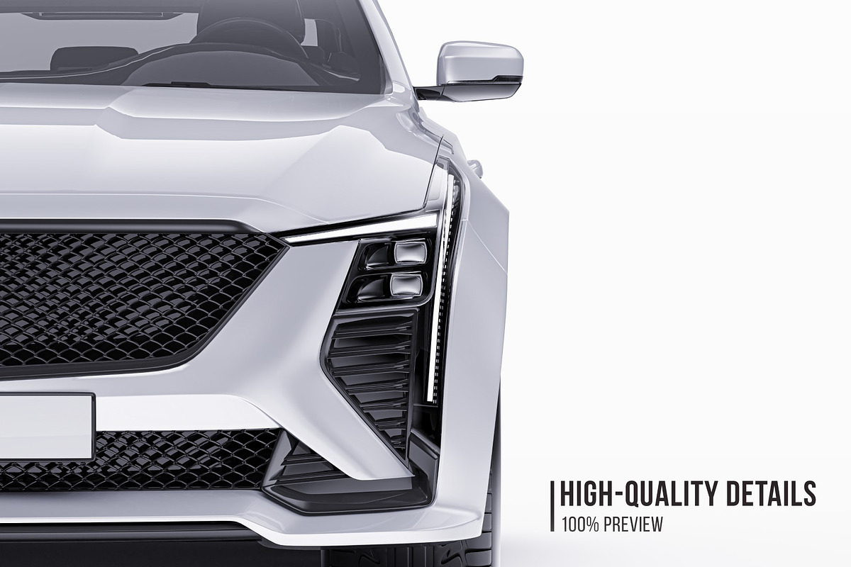 2025 Luxury Sport Sedan Set, an Advertising Mockup by Halal Graphic Studio (Photo 3 of 12)