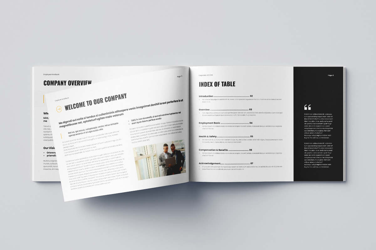 HR Employee Handbook Landscape, a Brochure Template by Pixelpick (Photo 2 of 9)
