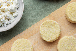 Preparing syrniki cottage cheese pancakes for breakfast on woode, a Food & Drink Photo by Olena Rudo