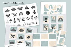 Boho Butterflies Vector Graphics