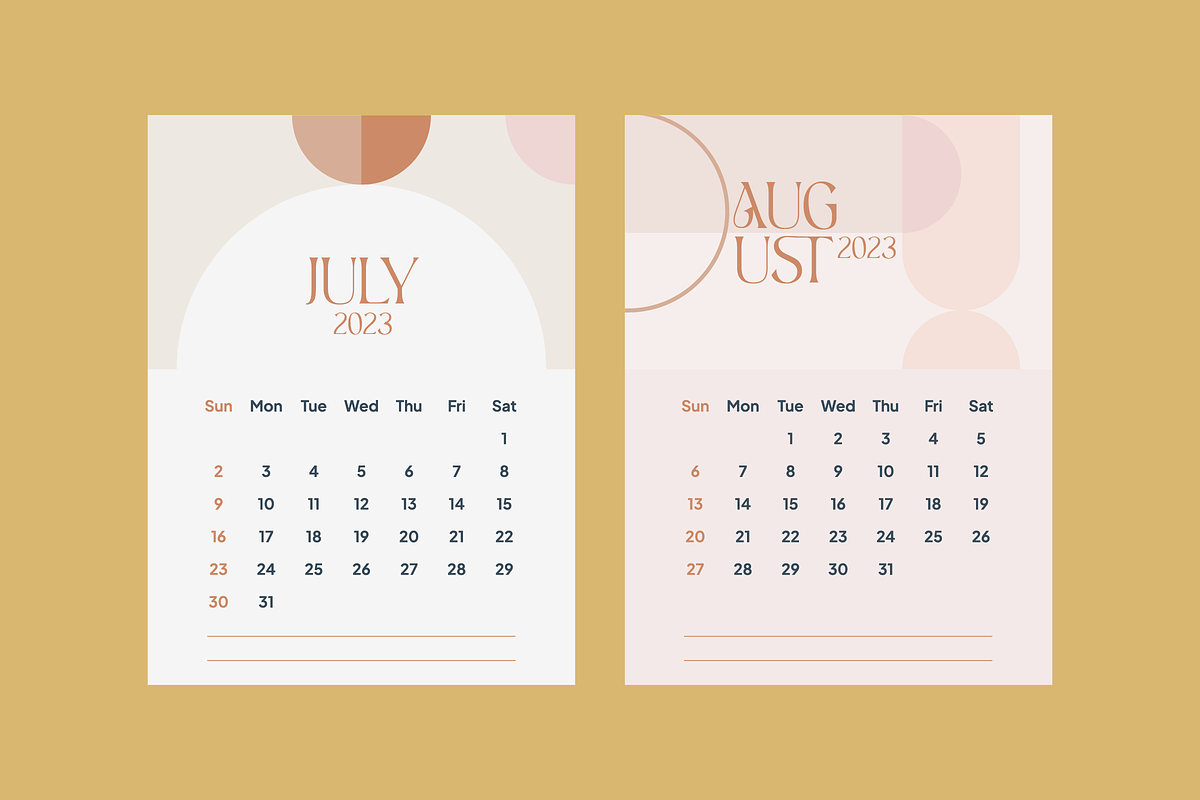 2023 Calendar Aesthetic Planner, a Stationery Template by Lucky Xtian (Photo 5 of 7)
