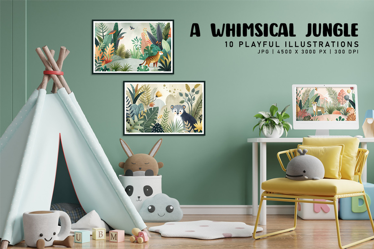 A Whimsical Jungle, a Decorative Illustration by Digital Art Creations (Photo 5 of 5)