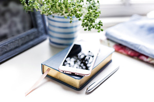 iPhone in home office