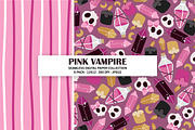 Pink Vampire Seamless Pattern Bundle, a Pattern Graphic by Alanna Messina Design Co (Thumbnail 3 of 8)